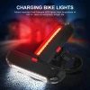 Wholesale bicycle lights, usb charging taillights, COB high-brightness lights, mountain bike taillights, bicycle warning light equipment details Picture